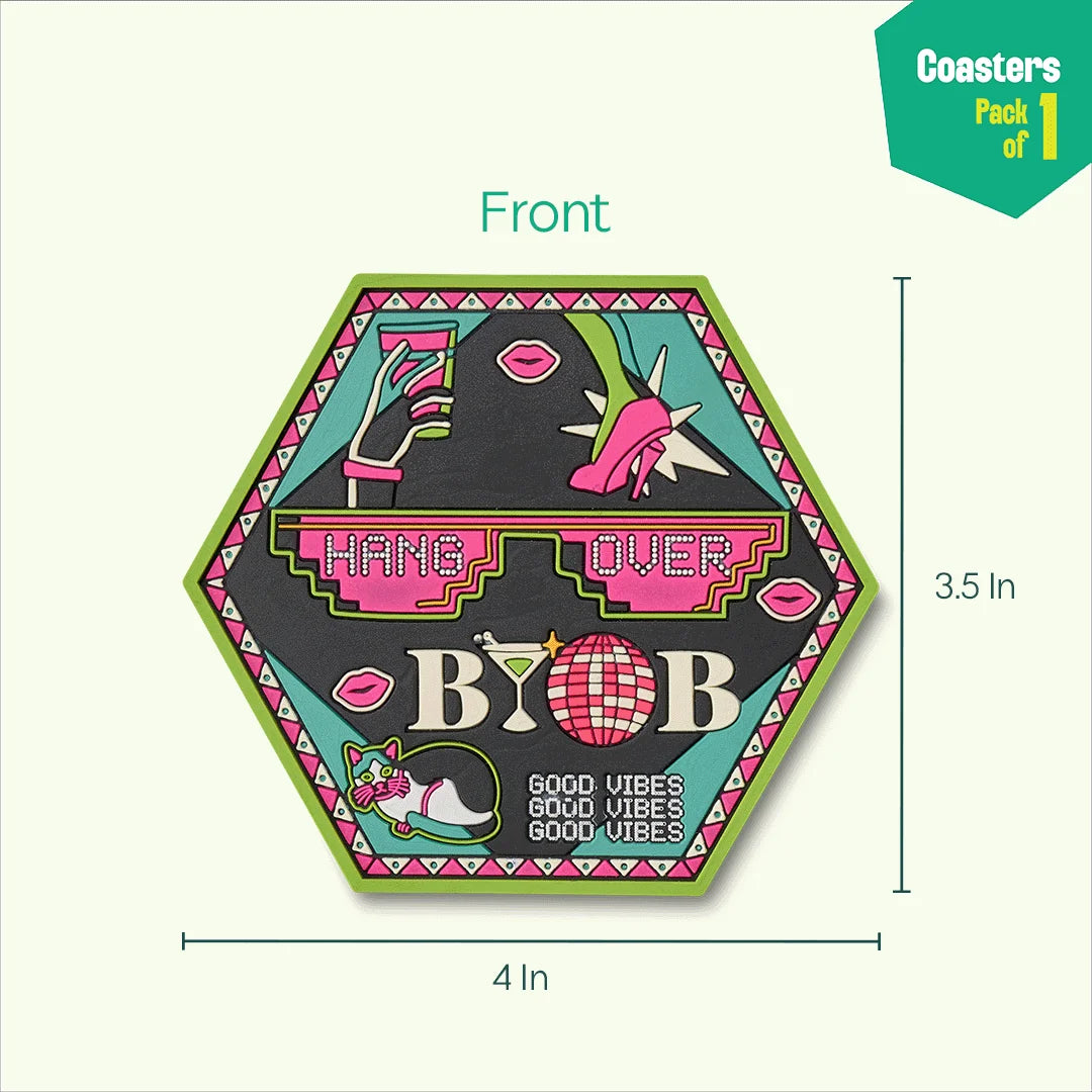 Hangover Vibes! Coasters, Pack of 1