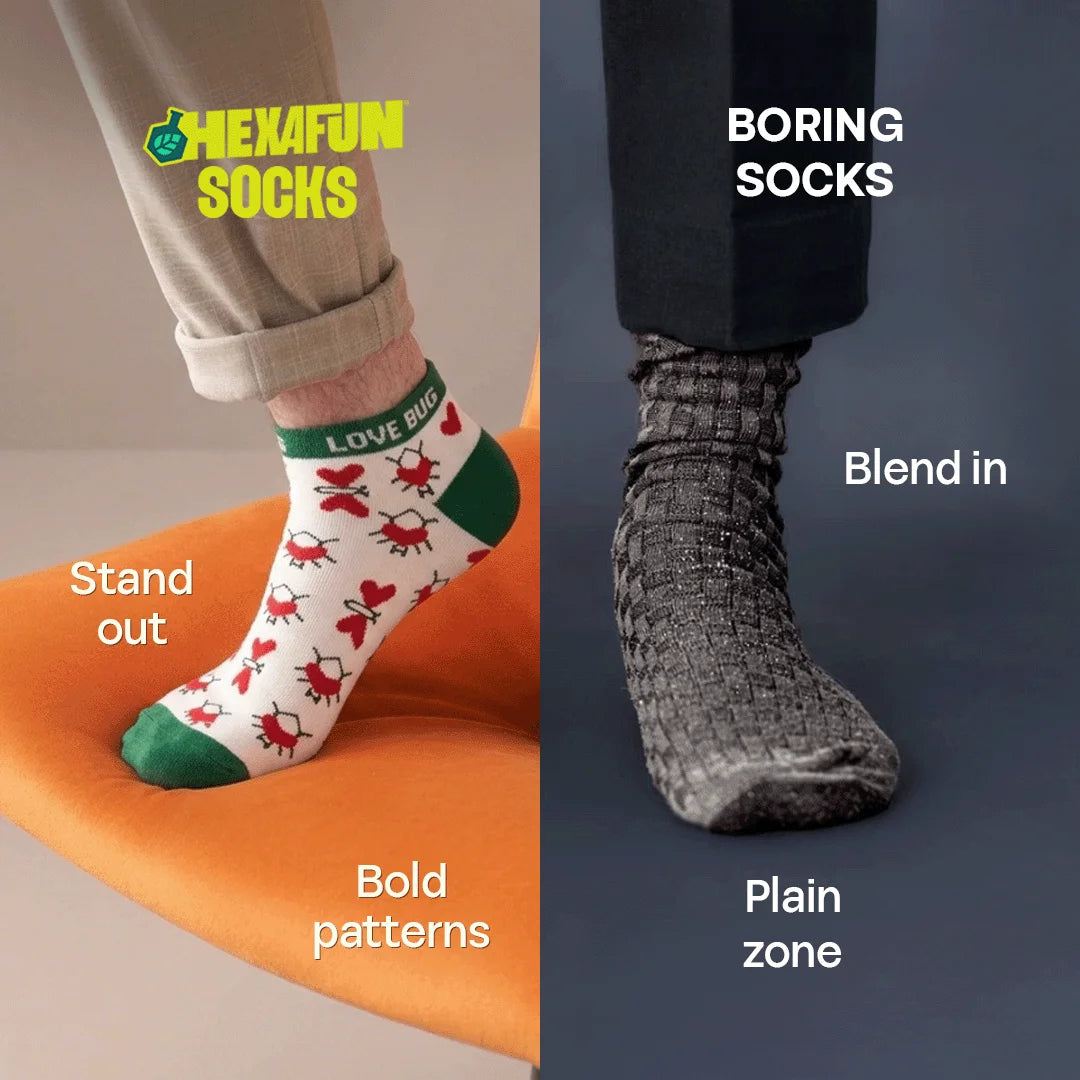 Finding Love! Unisex Socks, 100% Organic Cotton, Ankle Length, Pack of 2