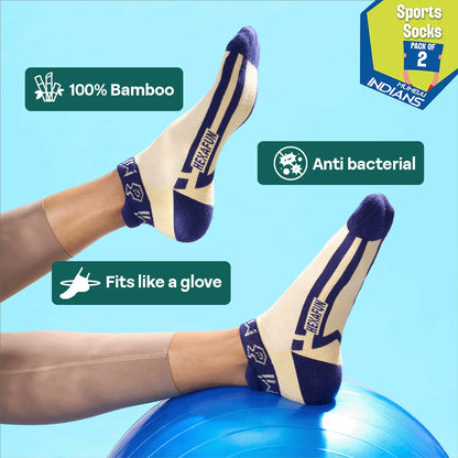 Workout Buddy! Unisex Socks, 100% Bamboo & Terry Made, Sports, Pack of 2