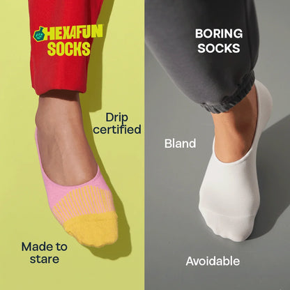 Between The Lines! Unisex Socks, 100% Organic Cotton, No Show, Pack of 2
