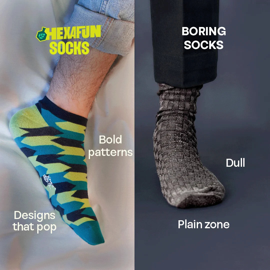 Geometry Class! Unisex Socks, 100% Organic Cotton, Ankle Length, Pack of 5