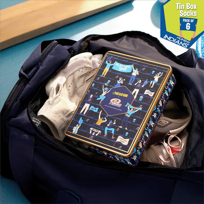 Paltan Cha Ghar! Tin Gift Box, 6 Unisex Ankle Length Socks, 100% Bamboo, Box of 6