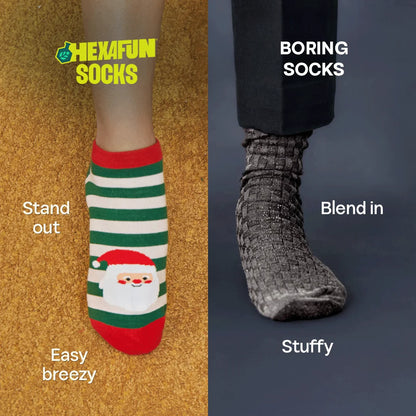 Snow Much Fun! Unisex Socks, 100% Organic Cotton, Ankle Length, Pack of 2