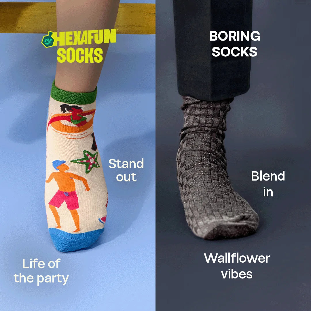 Life's A Beach! Unisex Socks, 100% Bamboo Made, Ankle Length, Pack of 2