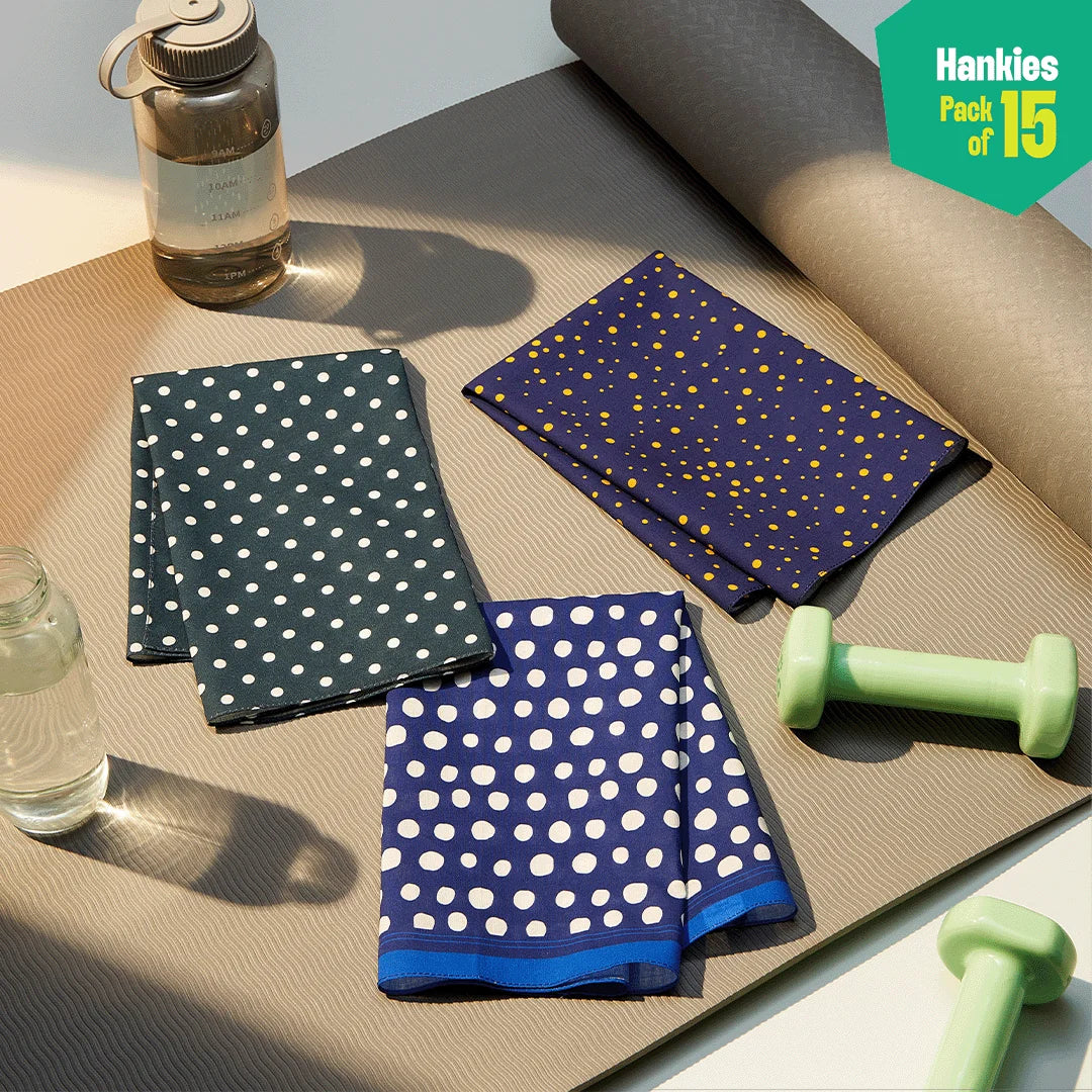 World Of Abstract! Unisex Hankies, 100% Organic Cotton, Pack of 15