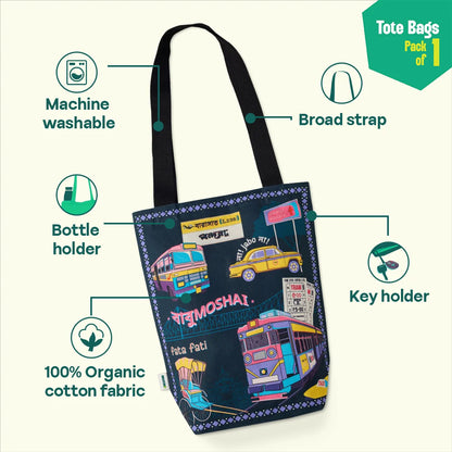 Bong Vibe Loading! Canvas Tote Bag, 100% Organic Cotton, Pack of 1