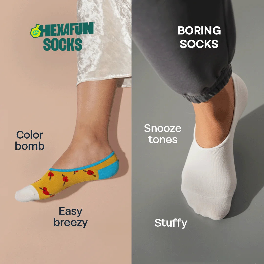 SOP! Style On Point! Unisex Socks, 100% Organic Cotton, No Show, Pack of 2