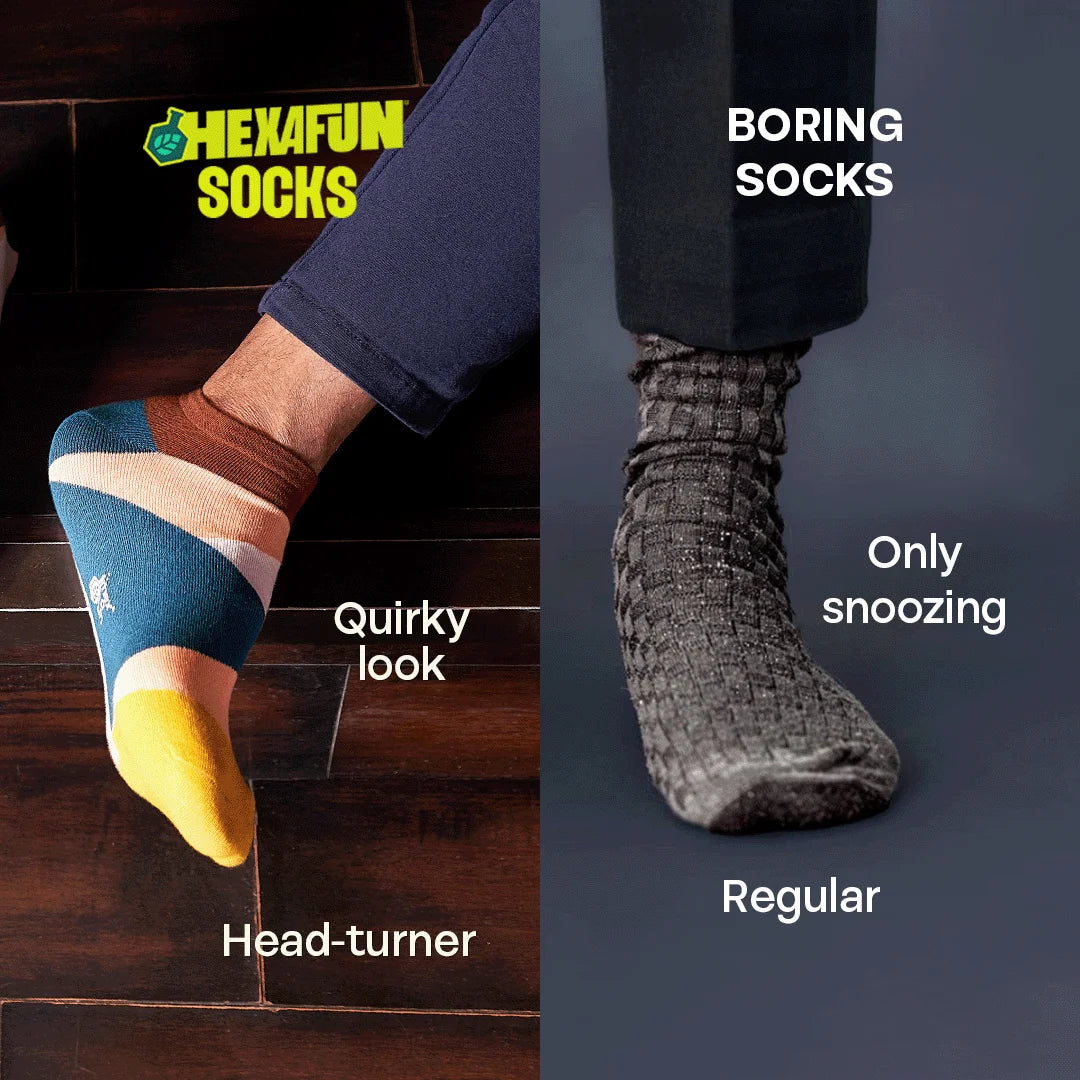 Criss Cross! Unisex Socks, 100% Organic Cotton, Ankle Length, Pack of 2