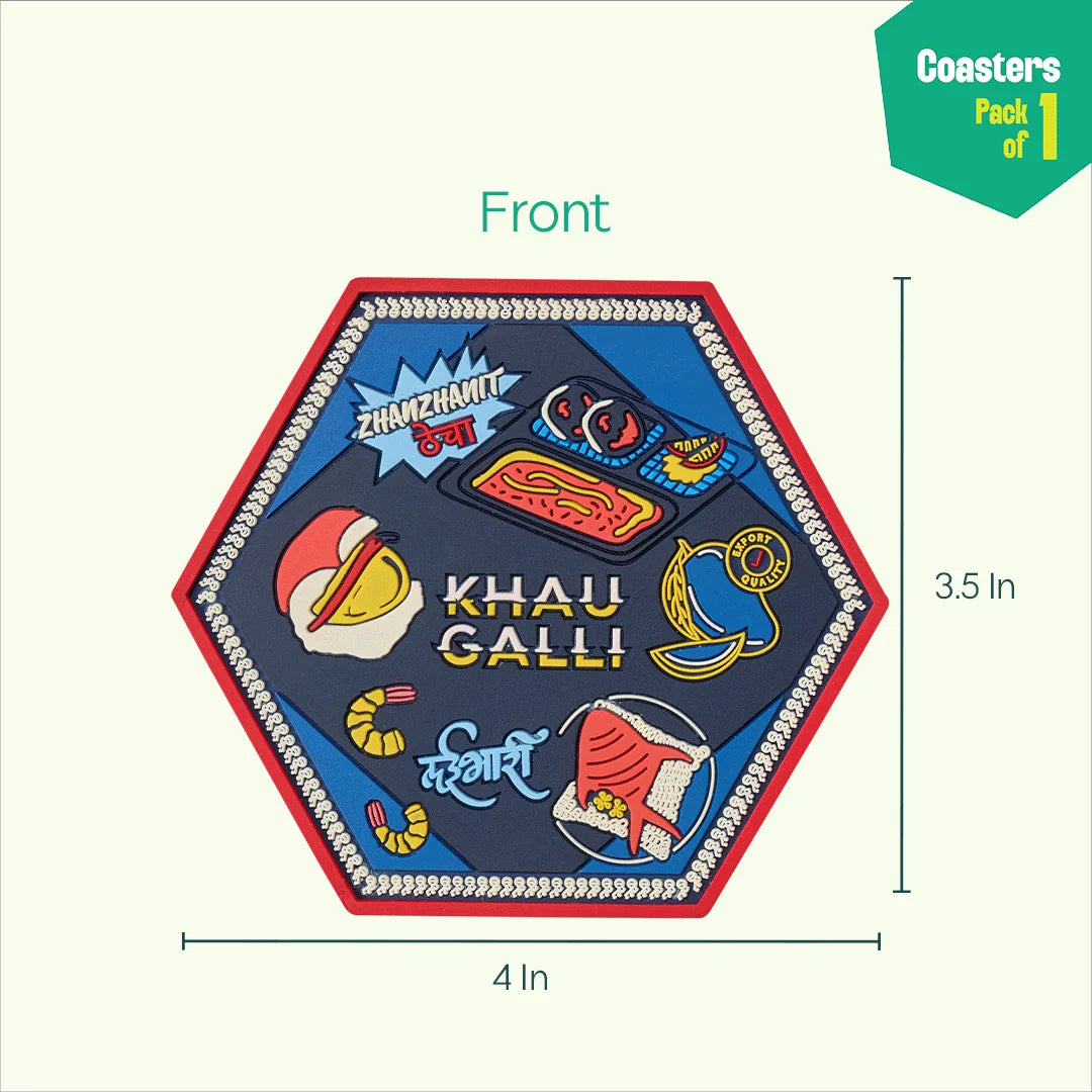 Khau Galli AF! Coasters, Pack of 1