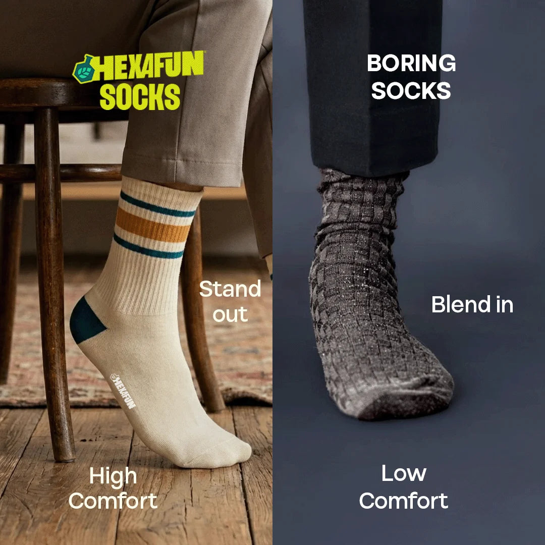 Classic Cool! Unisex Socks, 100% Bamboo, Crew Length, Pack of 2