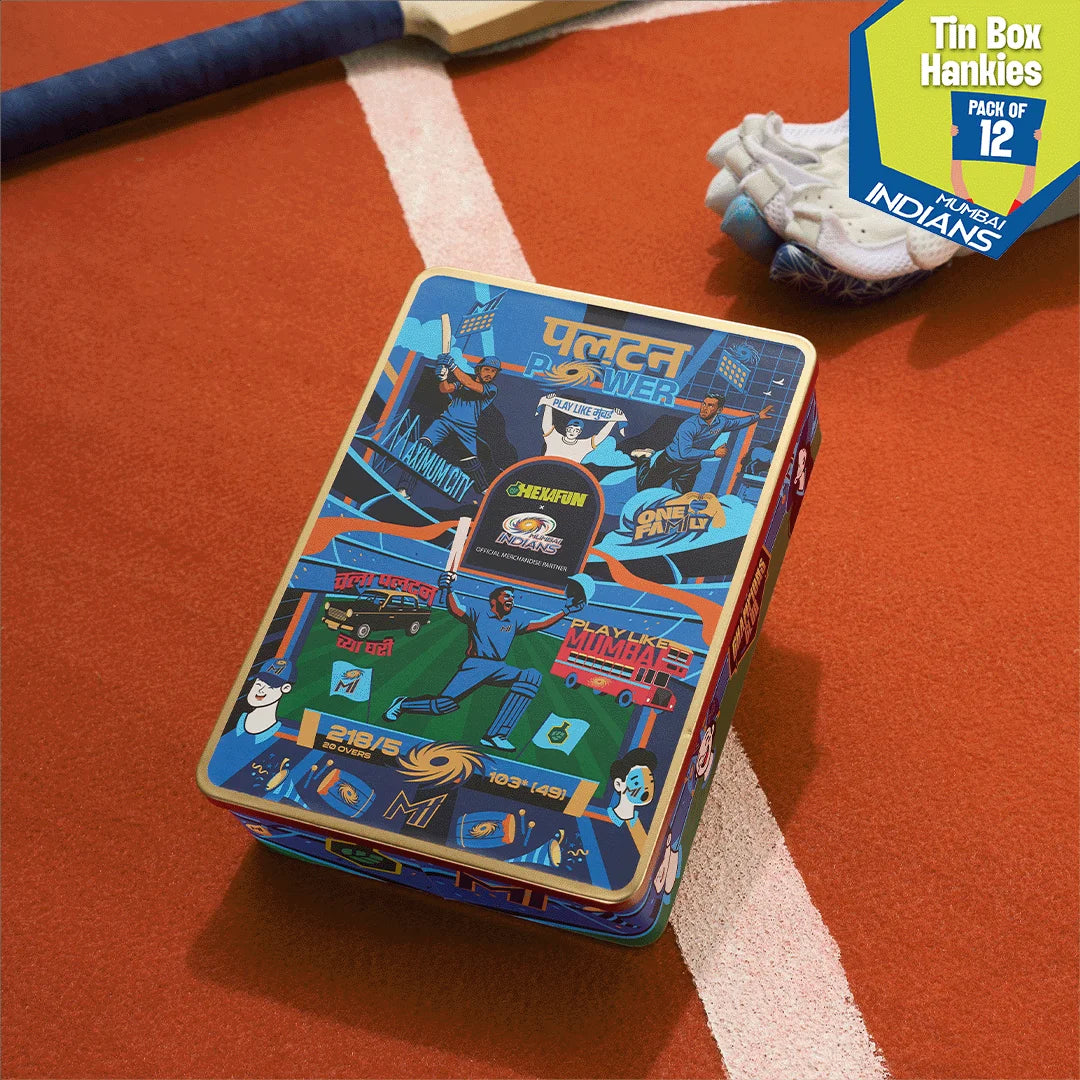 City Of Champions! Tin Gift Box, 12 Unisex Hankies, 100% Organic Cotton, Box of 12