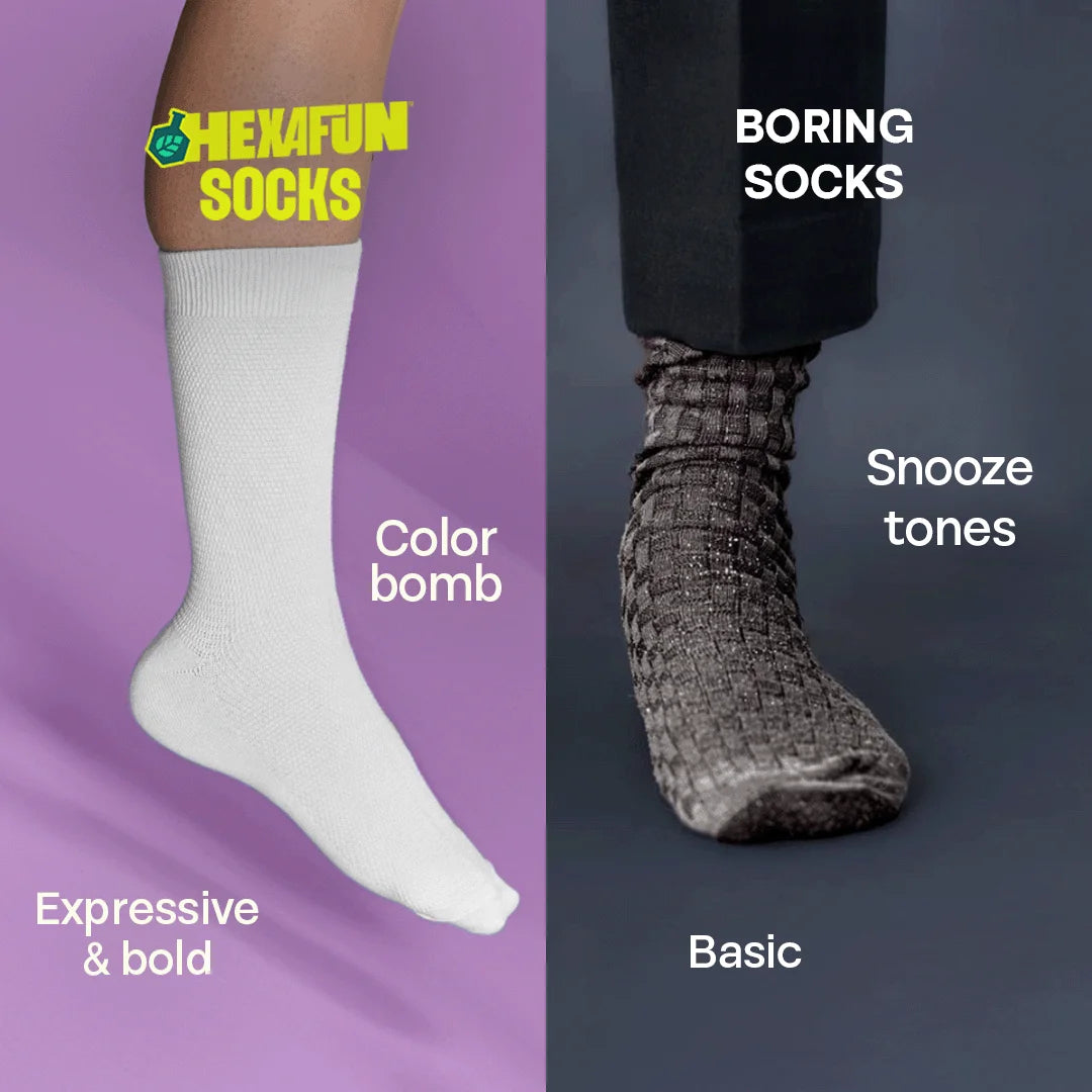 Color Cascade! Unisex Socks, 100% Organic Cotton, Crew Length, Pack of 5