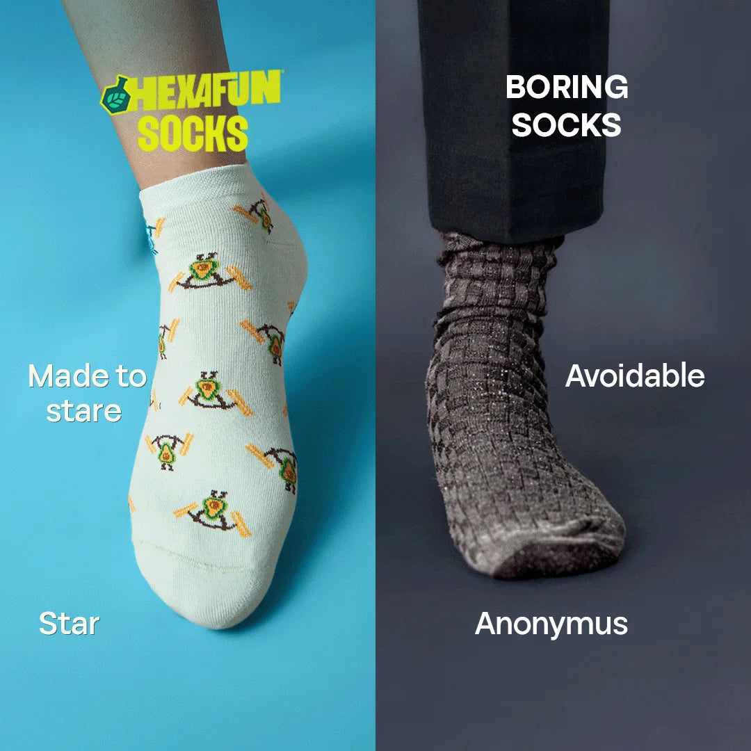 Foodgasm! Unisex Socks, 100% Organic Cotton, Ankle Length, Pack of 2