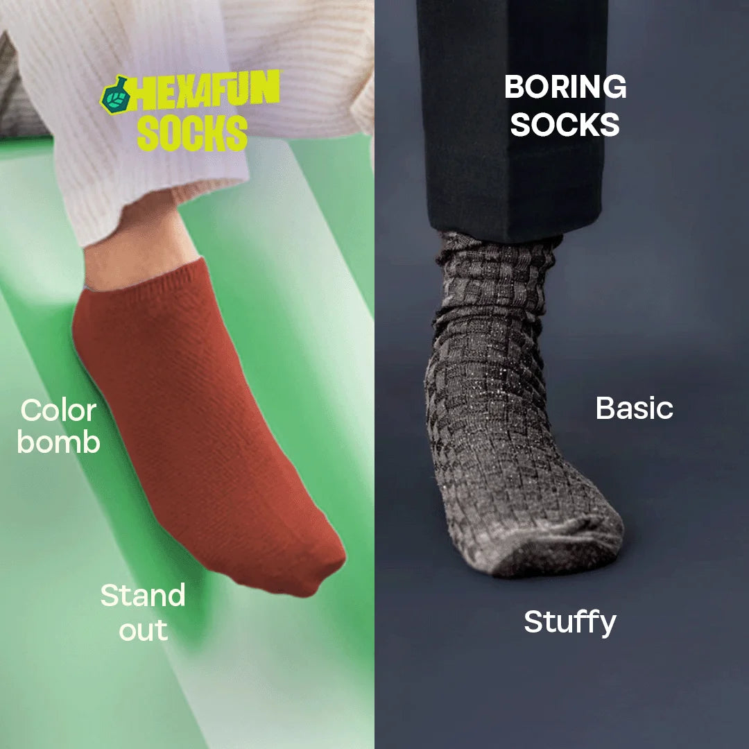 Color Canvas! Unisex Socks, 100% Organic Cotton, Ankle Length, Pack of 5