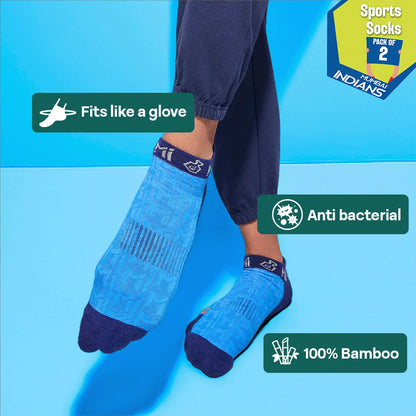 Run Mate! Unisex Socks, 100% Bamboo & Terry Made, Sports, Pack of 2