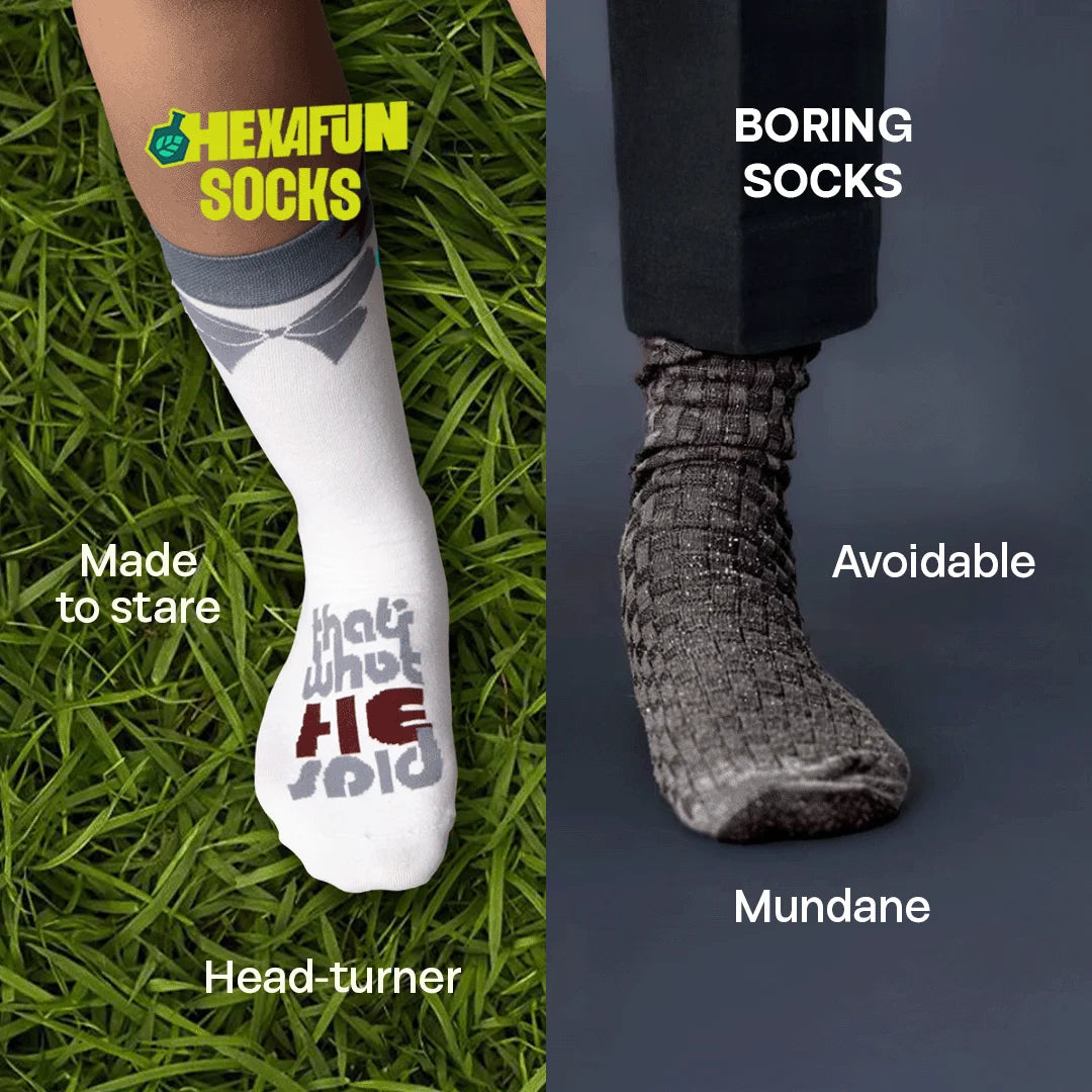 Gray Matters! Unisex Socks, 100% Organic Cotton, Crew Length, Pack of 2
