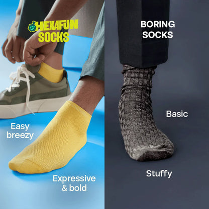 Sugar Crush! Unisex Socks, 100% Organic Cotton, Ankle Length, Pack of 5