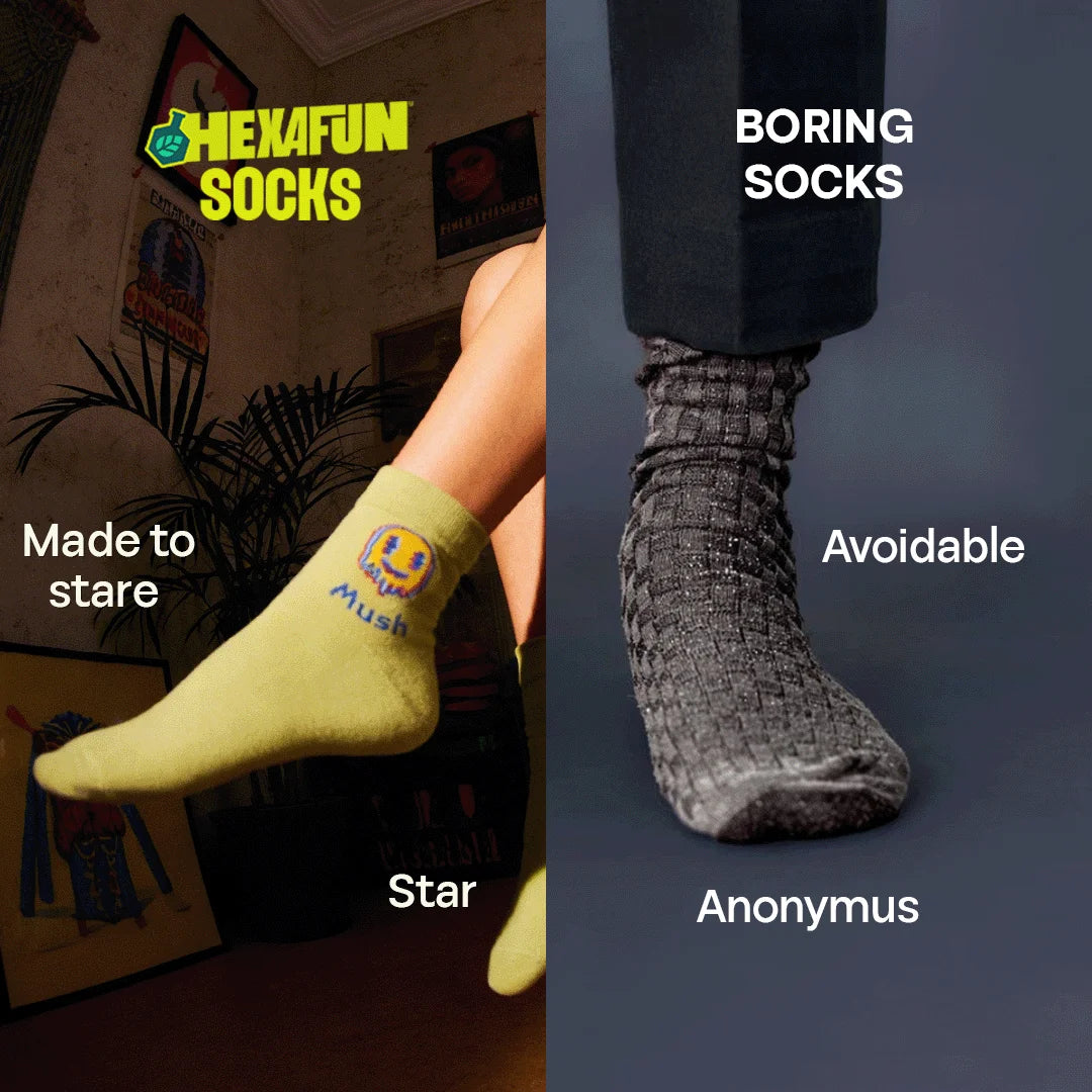 Mood Chart! Unisex Socks, 100% Organic Cotton, High Ankle Length, Pack of 2