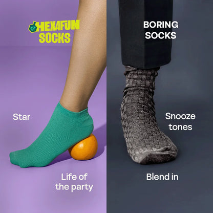 Greeni-fic! Unisex Socks, 100% Organic Cotton, Ankle Length, Pack of 2