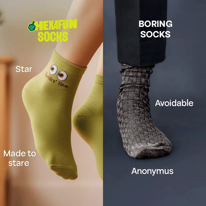 Tattletale! Unisex Socks, 100% Organic Cotton, High Ankle Length, Pack of 2