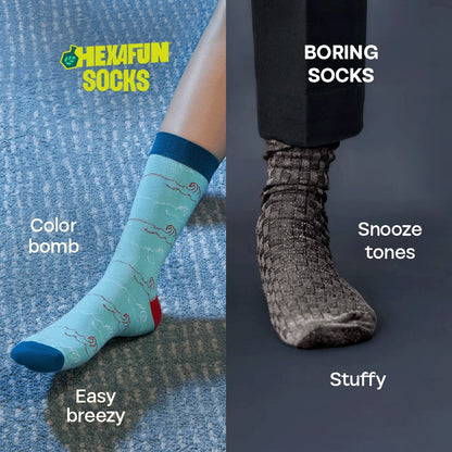 Blue Me Away! Unisex Socks, 100% Organic Cotton, Crew Length, Pack of 2
