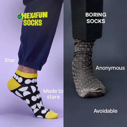 Monochromatic Twist! Unisex Socks, 100% Bamboo, Ankle Length, Pack of 5