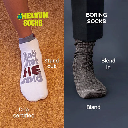What They Said! Unisex Socks, 100% Organic Cotton, Ankle Length, Pack of 2