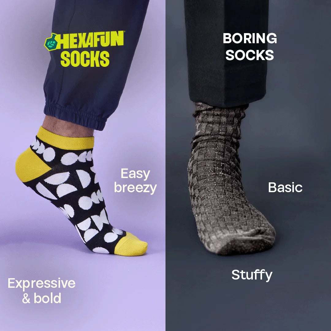 In Great Shapes! Unisex Socks, 100% Bamboo Made, Ankle Length, Pack of 2