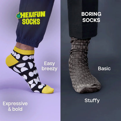 In Great Shapes! Unisex Socks, 100% Bamboo Made, Ankle Length, Pack of 2
