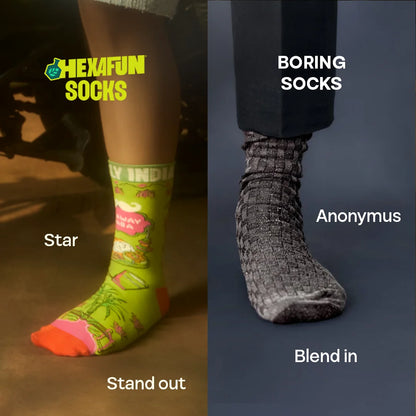 Gedi Gang! Unisex Socks, 100% Bamboo Made, Crew Length, Pack of 2