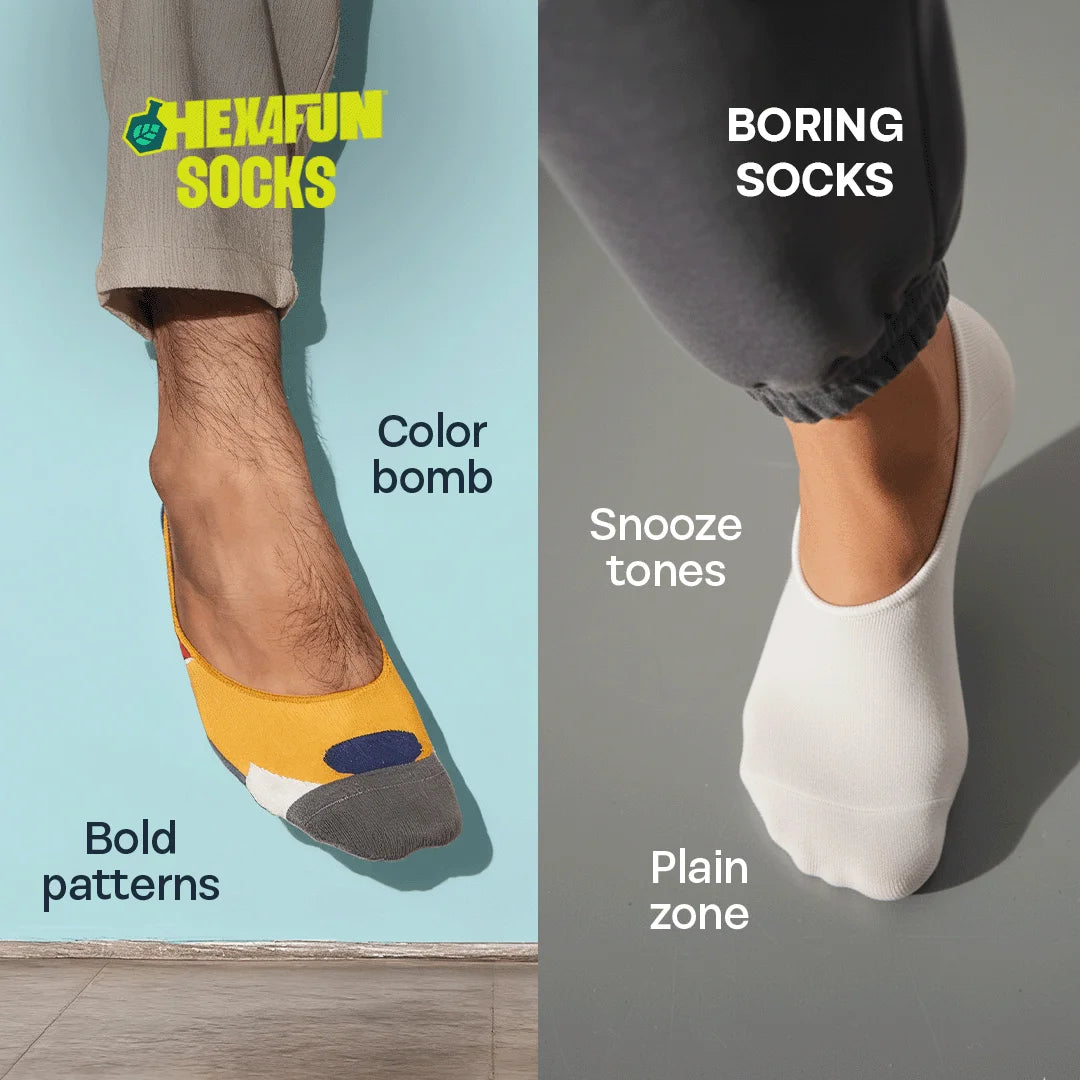 Abstract-lutely 2.0! Unisex Socks, 100% Organic Cotton, No Show, Pack of 2