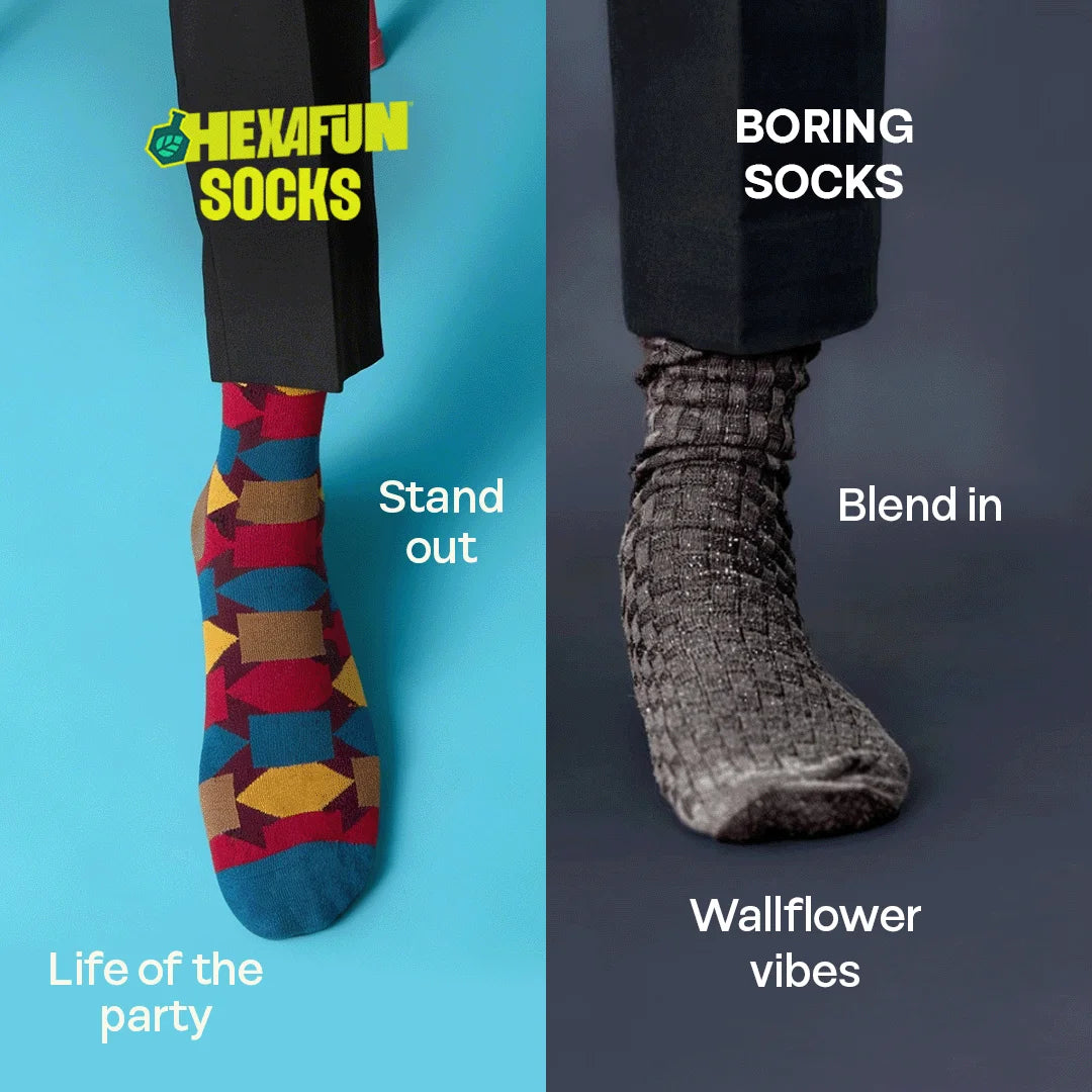 Shape Chiller! Unisex Socks, 100% Organic Cotton, Crew Length, Pack of 2
