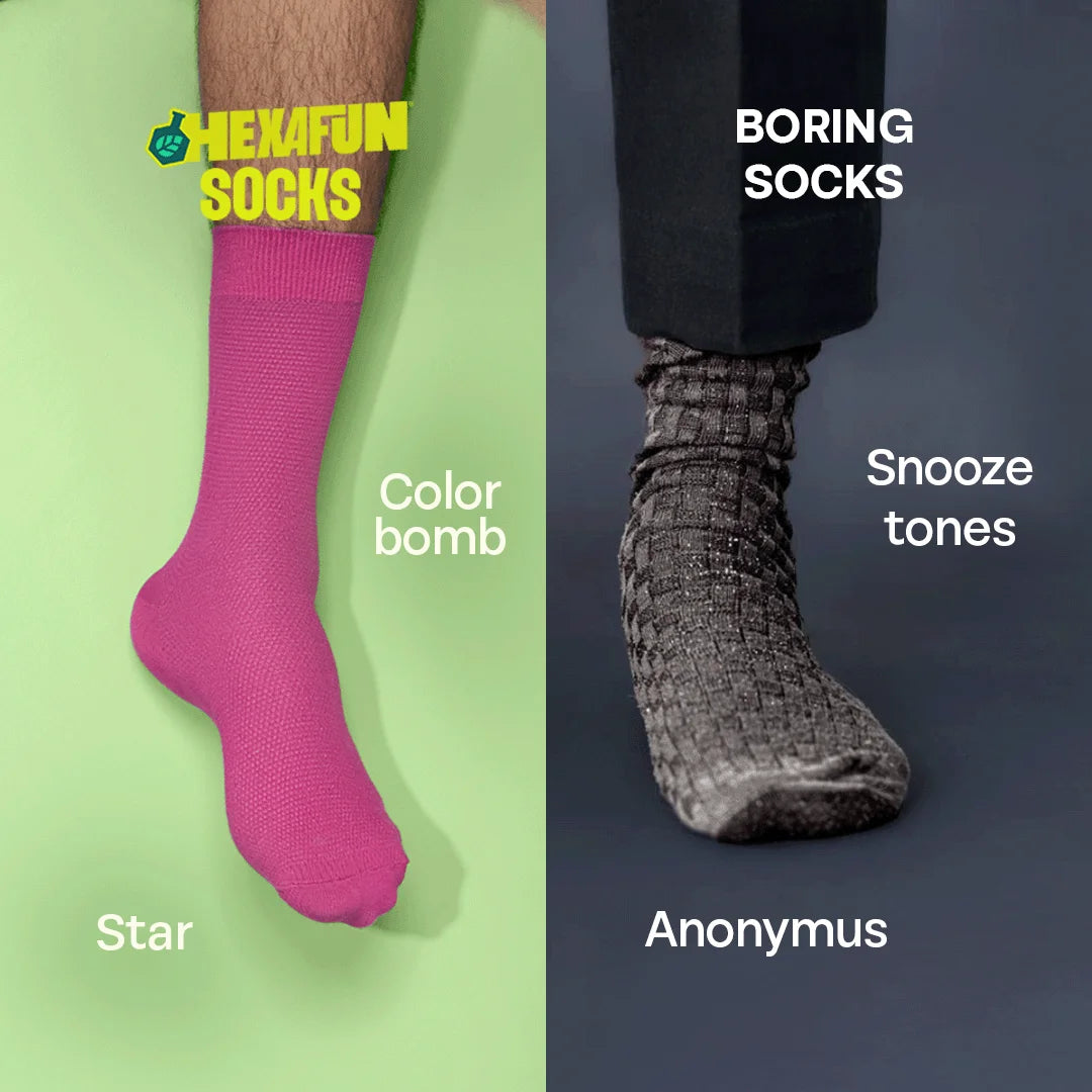 Mysterious! Unisex Socks, 100% Organic Cotton, Crew Length, Pack of 5
