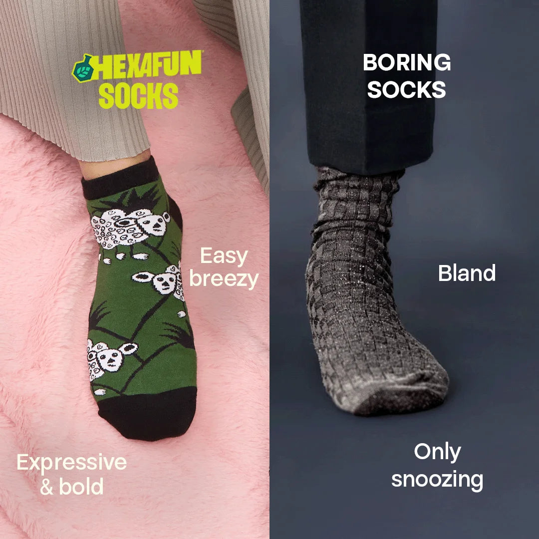 Fashion Fusion! Unisex Socks, 100% Bamboo Made, Ankle Length, Pack of 5