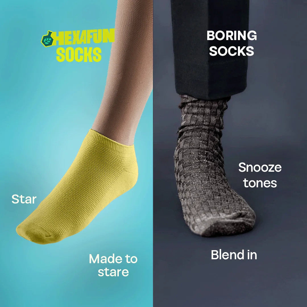 Flying Colors! Unisex Socks, 100% Organic Cotton, Ankle Length, Pack of 2