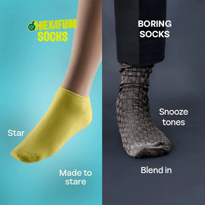 Flying Colors! Unisex Socks, 100% Organic Cotton, Ankle Length, Pack of 2