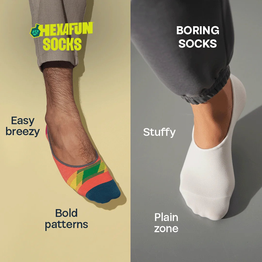 Loud Mix! Unisex Socks, 100% Organic Cotton, No Show, Pack of 5