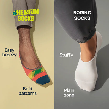 Loud Mix! Unisex Socks, 100% Organic Cotton, No Show, Pack of 5
