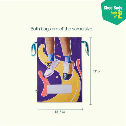 Walkie-Talkies! Shoe Bags, 100% Organic Cotton, Pack of 2