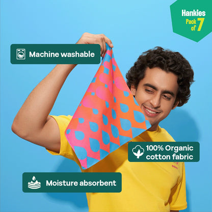 ASAP! As Abstract As Possible! Unisex Hankies, 100% Organic Cotton, Pack of 7