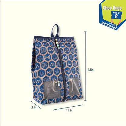 Get. Set. Ready! 100% Recycled Fabric, Unisex Shoe Bags, Pack of 2