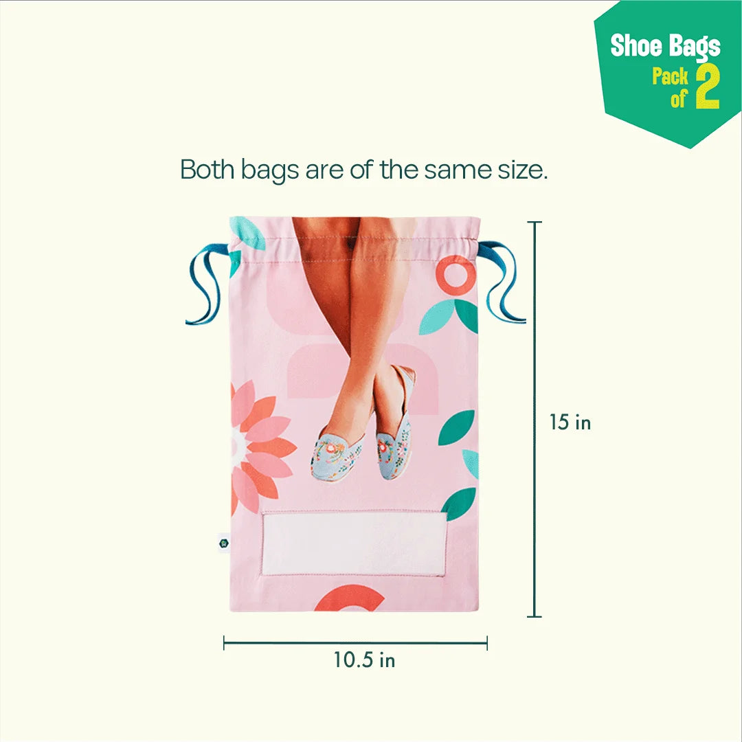 Belly Magic! Shoe Bags, 100% Organic Cotton, Pack of 2