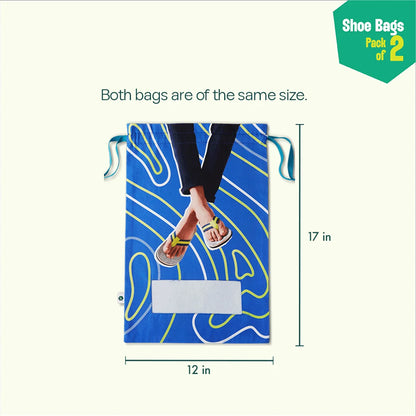 Toe-tally! Shoe Bags, 100% Organic Cotton, Pack of 2