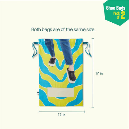 PaceMakers! Shoe Bags, 100% Organic Cotton, Pack of 2