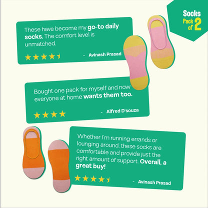 Lines Don't Lie! Unisex Socks, 100% Organic Cotton, No Show, Pack of 2