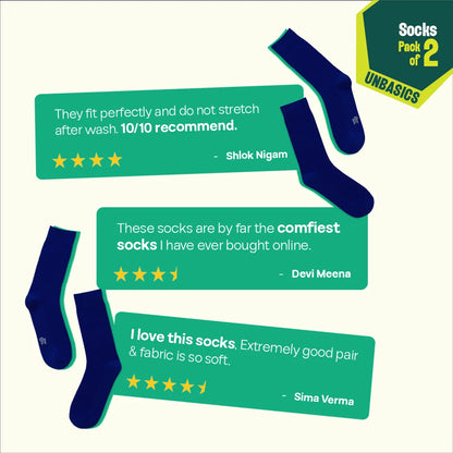 Midnight Mischief! Unisex Socks, 100% Organic Cotton, Crew Length, Pack of 2