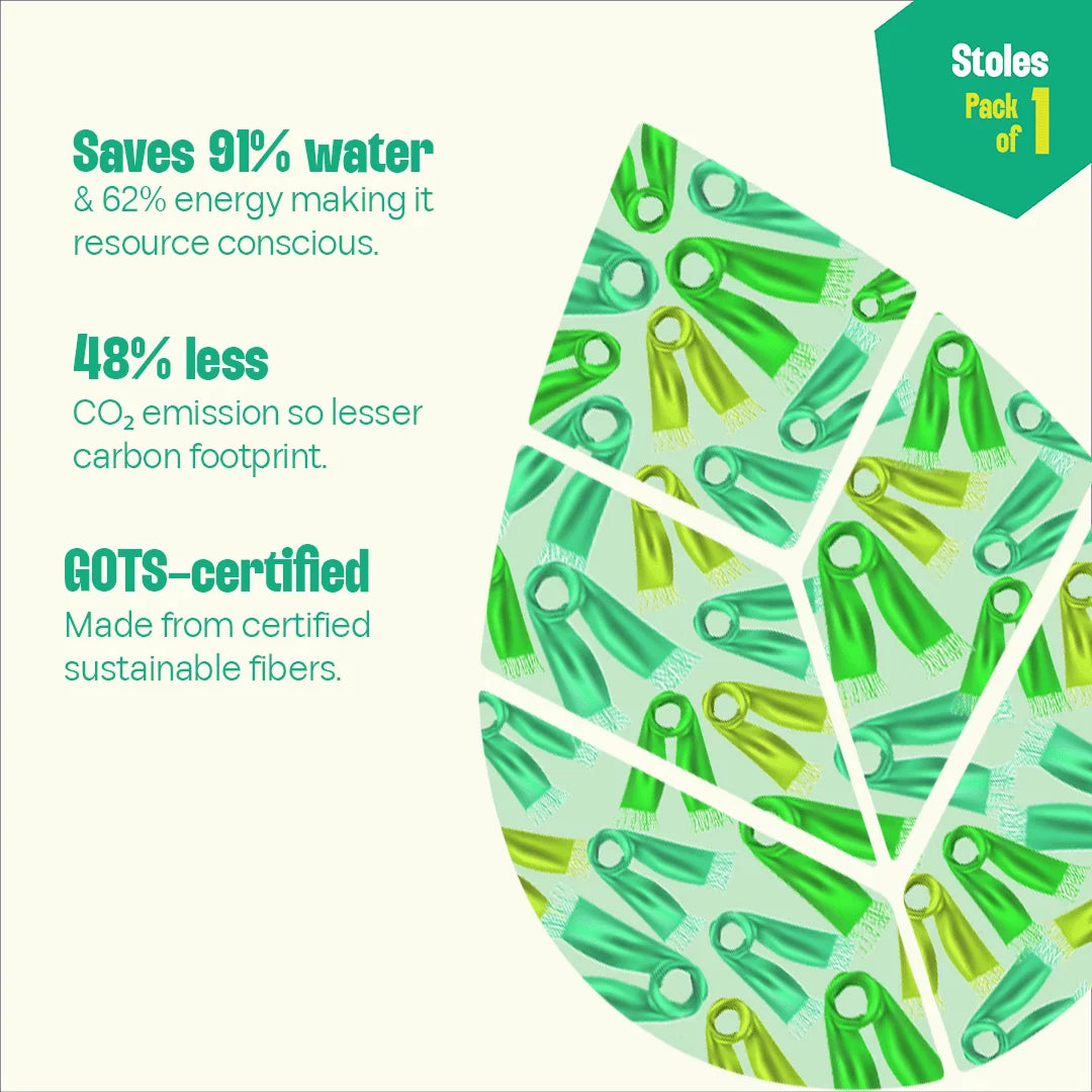 BTW! Balloon The Way! Women's Stole, 100% Organic Cotton, Pack of 1