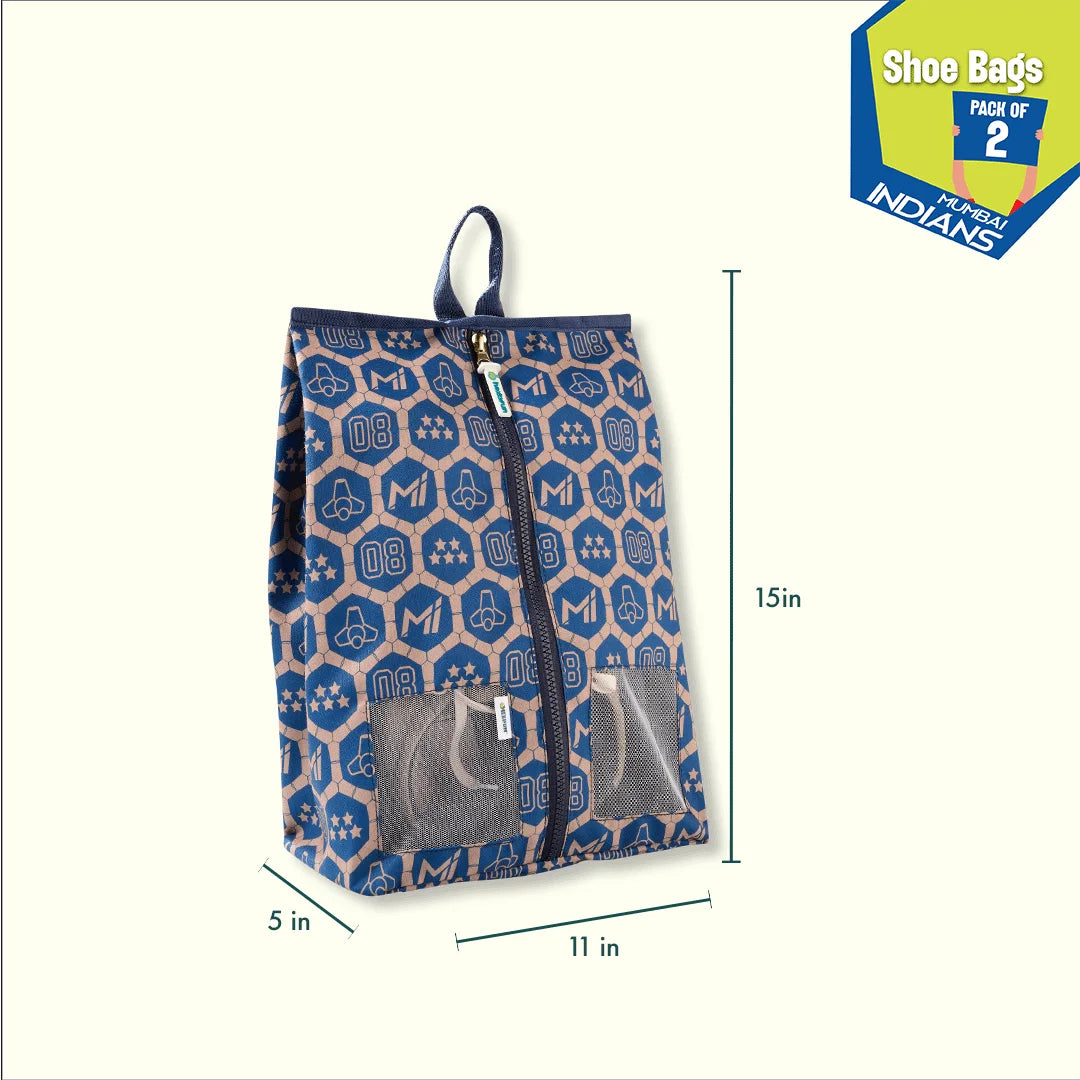 Pitch Prep! 100% Recycled Fabric, Unisex Shoe Bags, Pack of 2