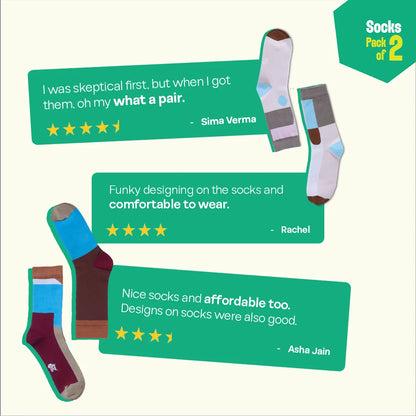 Hash Brownie! Unisex Socks, 100% Organic Cotton, Crew Length, Pack of 2