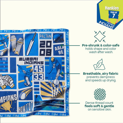 Game Face On! 100% Organic Cotton, Unisex Hankies, Pack of 7